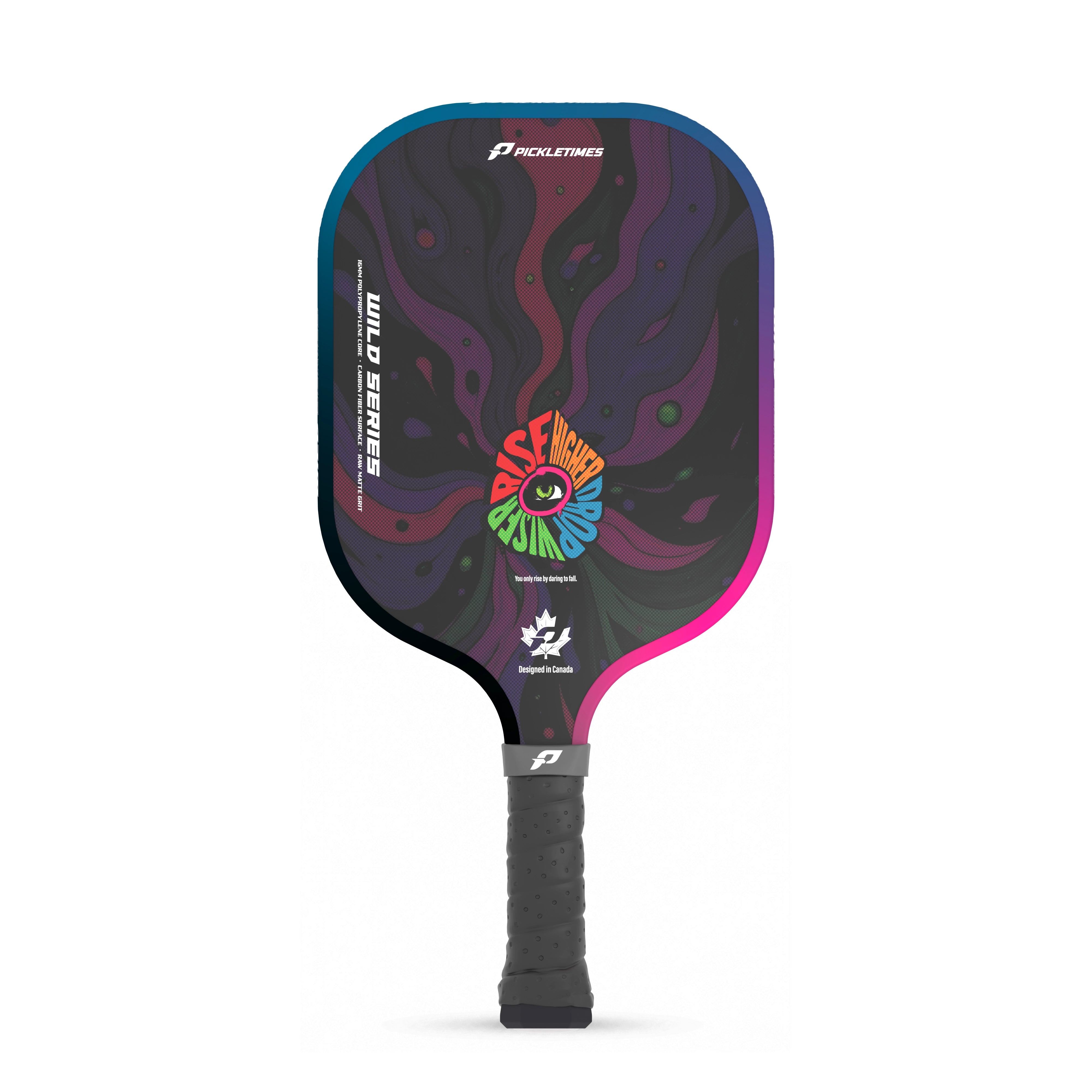 PickleTimes Rise Higher Drop Wiser Wild Series Guard 16mm pickleball paddle, product view 2.