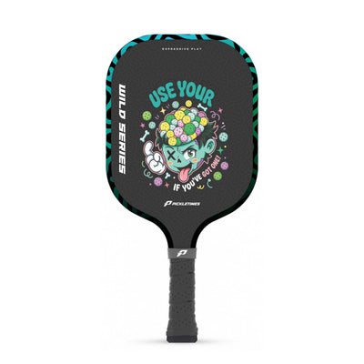 PickleTimes Use Your Brain Wild Series Guard 16mm pickleball paddle, product view 1.
