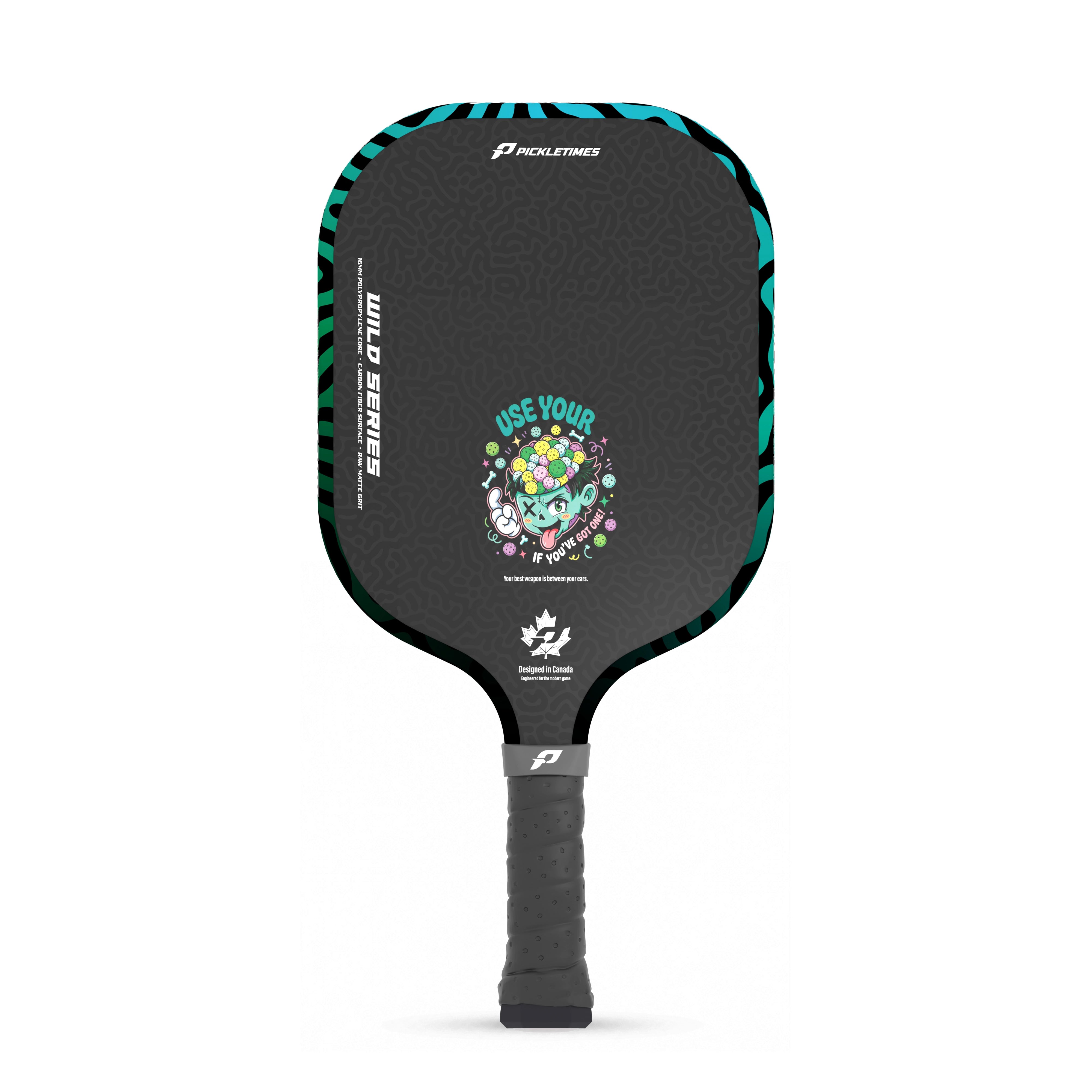 PickleTimes Use Your Brain Wild Series Guard 16mm pickleball paddle, product view 2.