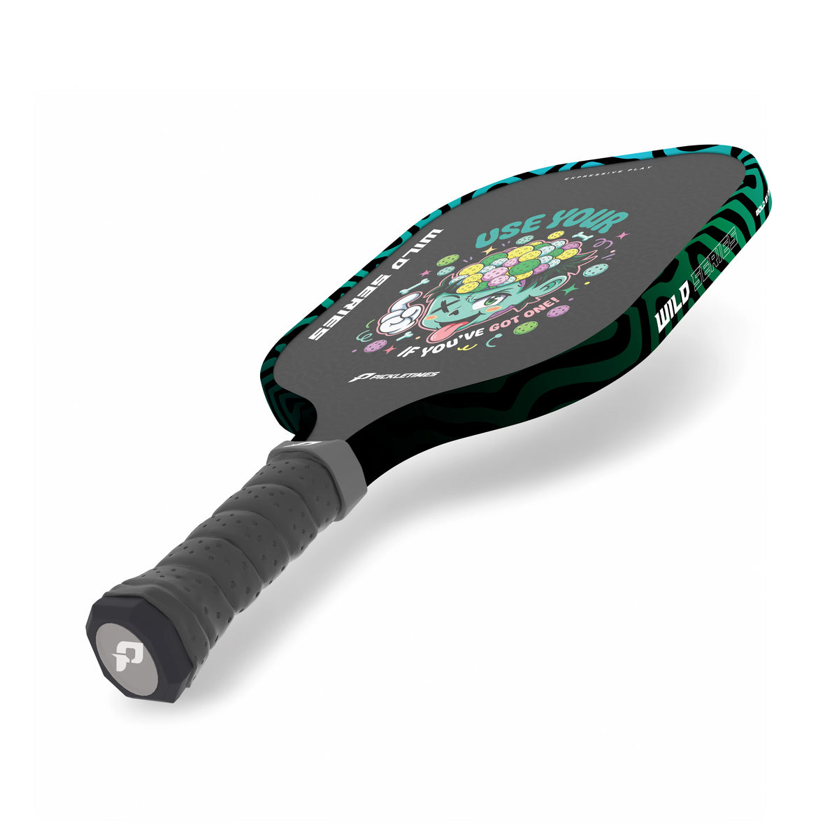 PickleTimes Use Your Brain Wild Series Guard 16mm pickleball paddle, product view 6.